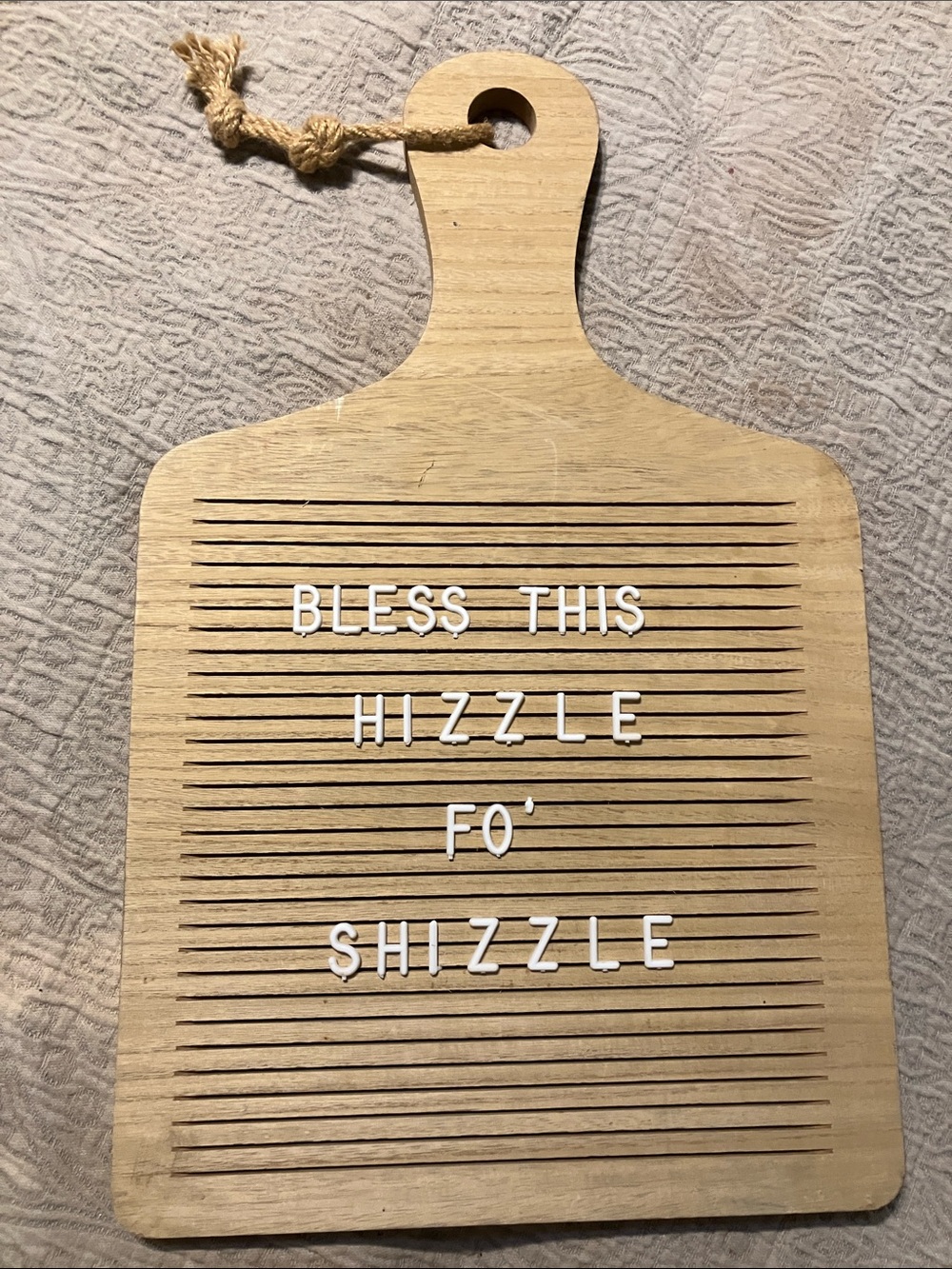 Wooden Letterboard Paddle Sign - Natural Wood